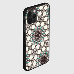 Чехол для iPhone 12 Pro Калейдоскоп из цветочных звезд, цвет: 3D-черный — фото 2