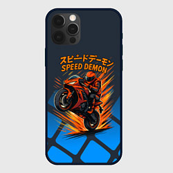 Чехол для iPhone 12 Pro Speed demon байкер, цвет: 3D-черный