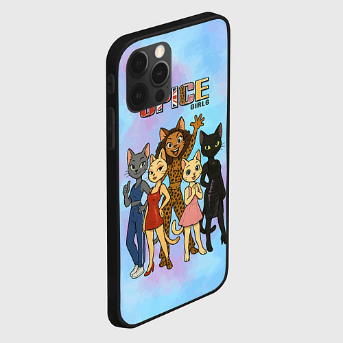 Чехол iPhone 12 Pro Spice girls кошки из 90х / 3D-Черный – фото 2