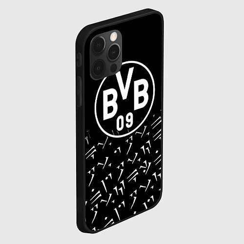Чехол iPhone 12 Pro Borussia хищник стиль / 3D-Черный – фото 2