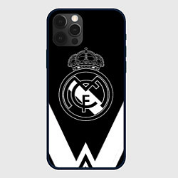 Чехол для iPhone 12 Pro Real Madrid геометрия спорт, цвет: 3D-черный
