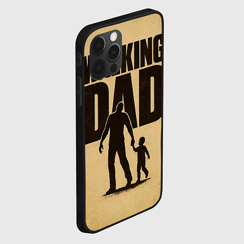Чехол iPhone 12 Pro The walking dad - каламбур / 3D-Черный – фото 2