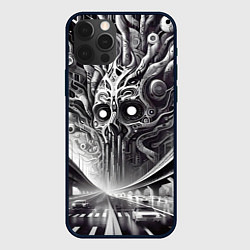 Чехол для iPhone 12 Pro Art skull in metropolis - ai art fantasy, цвет: 3D-черный