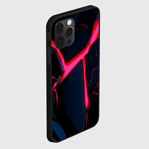 Чехол iPhone 12 Pro Neon glow / 3D-Черный – фото 2