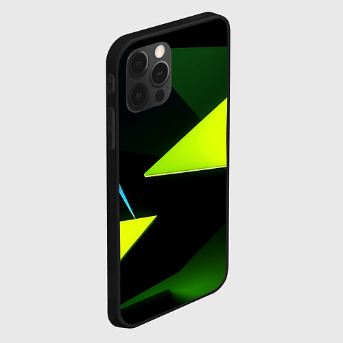 Чехол iPhone 12 Pro Geometric shapes / 3D-Черный – фото 2
