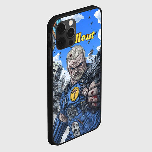 Чехол iPhone 12 Pro Fallout брутальный седьмой / 3D-Черный – фото 2
