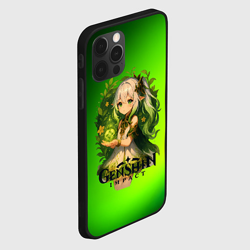 Чехол iPhone 12 Pro Нахида Genshin Impact / 3D-Черный – фото 2
