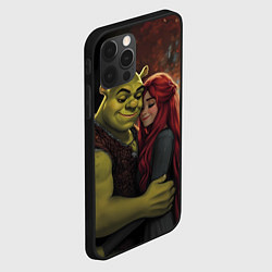 Чехол для iPhone 12 Pro Шрек и принцесса Фиона, цвет: 3D-черный — фото 2