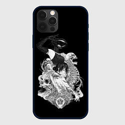 Чехол для iPhone 12 Pro Резе демон бомба Человек бензопила, цвет: 3D-черный