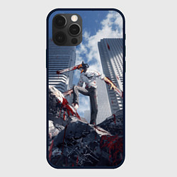 Чехол iPhone 12 Pro Denji in city Chainsaw man