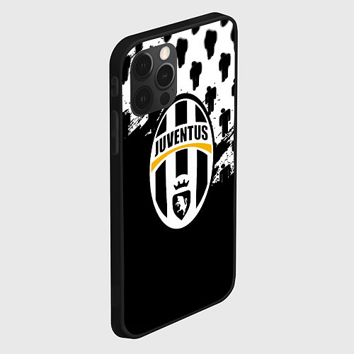 Чехол iPhone 12 Pro Juventus logo краски / 3D-Черный – фото 2