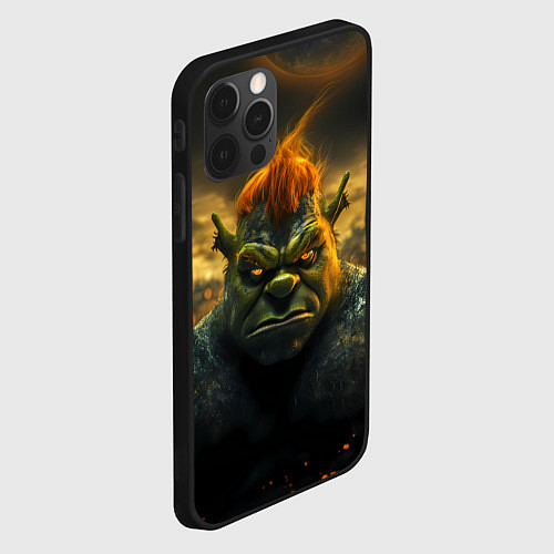 Чехол iPhone 12 Pro Шрек после взрыва / 3D-Черный – фото 2