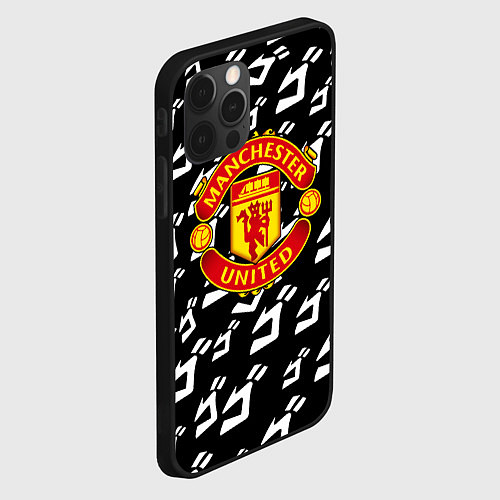 Чехол iPhone 12 Pro Манчестер Юнайтед x Jojo anime / 3D-Черный – фото 2