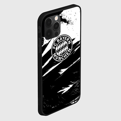 Чехол iPhone 12 Pro Бавария Мюнхен крылья краски / 3D-Черный – фото 2