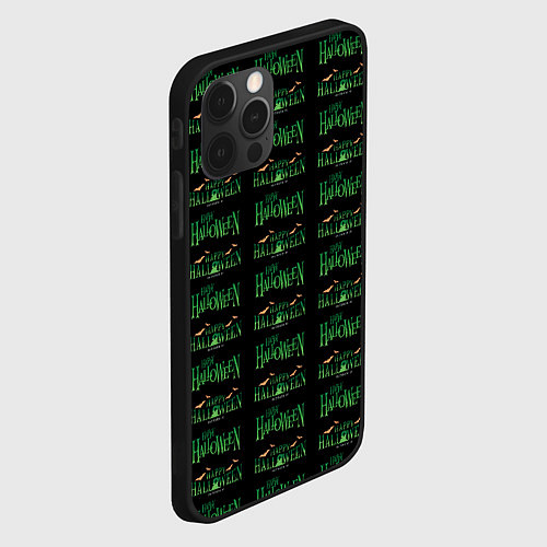 Чехол iPhone 12 Pro Halloween pattern / 3D-Черный – фото 2