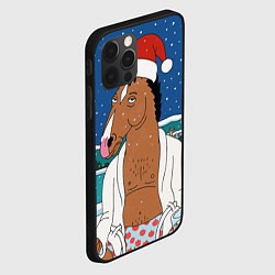 Чехол для iPhone 12 Pro Новогодний Конь Боджек, цвет: 3D-черный — фото 2