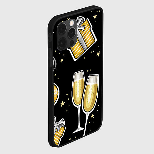 Чехол iPhone 12 Pro Новогодний вайб / 3D-Черный – фото 2