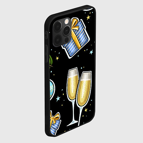 Чехол iPhone 12 Pro Новогодний вайб / 3D-Черный – фото 2