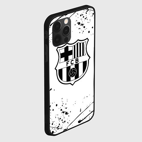 Чехол iPhone 12 Pro Barcelona брызги красок / 3D-Черный – фото 2