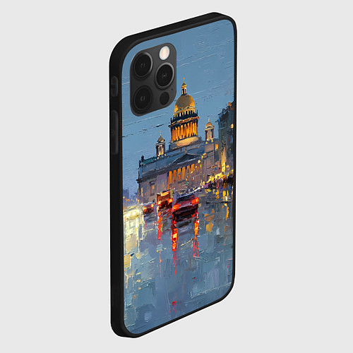 Чехол iPhone 12 Pro Зимний Питер / 3D-Черный – фото 2