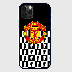 Чехол для iPhone 12 Pro Манчестер Юнайтед люди паттерн, цвет: 3D-черный