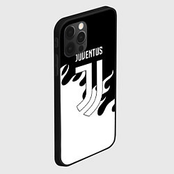 Чехол для iPhone 12 Pro Ювентус огонь текстура, цвет: 3D-черный — фото 2