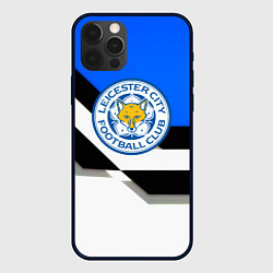 Чехол для iPhone 12 Pro Лестер сити геометрия полосы, цвет: 3D-черный