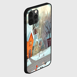 Чехол для iPhone 12 Pro Милый новогодний дворик, цвет: 3D-черный — фото 2