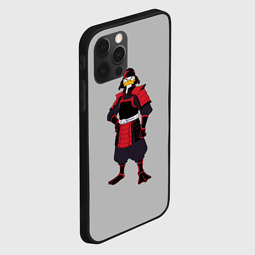 Чехол iPhone 12 Pro Утка-самурай / 3D-Черный – фото 2