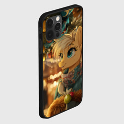 Чехол для iPhone 12 Pro Милая лошадка под елочкой, цвет: 3D-черный — фото 2