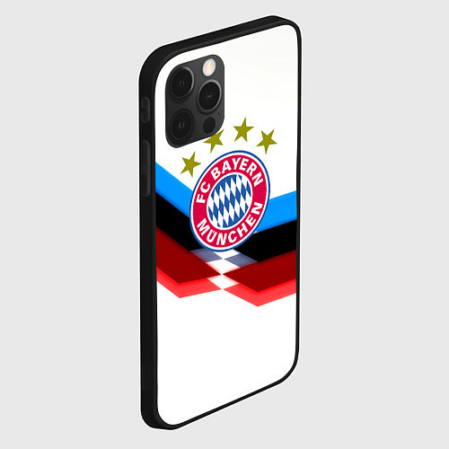 Чехол iPhone 12 Pro Бавария Мюнхен геометрия спорт / 3D-Черный – фото 2