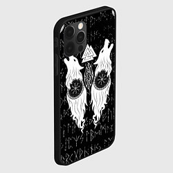 Чехол для iPhone 12 Pro Волки воины с символикой, цвет: 3D-черный — фото 2