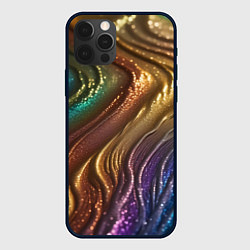 Чехол для iPhone 12 Pro Сморщенные складочки жидкости, цвет: 3D-черный