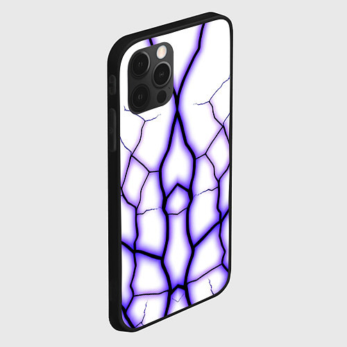 Чехол iPhone 12 Pro Color white purple / 3D-Черный – фото 2