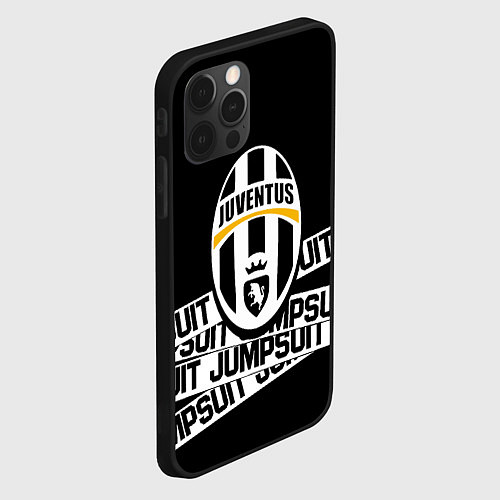 Чехол iPhone 12 Pro Juventus jumsuit line / 3D-Черный – фото 2