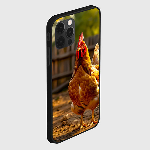 Чехол iPhone 12 Pro Золотой хранитель двора / 3D-Черный – фото 2