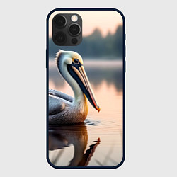 Чехол для iPhone 12 Pro Пеликан на рассвете, цвет: 3D-черный