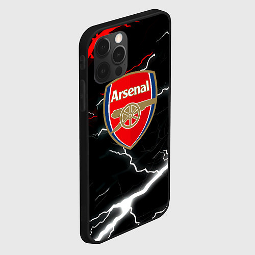Чехол iPhone 12 Pro Арсенал молнии шторм / 3D-Черный – фото 2