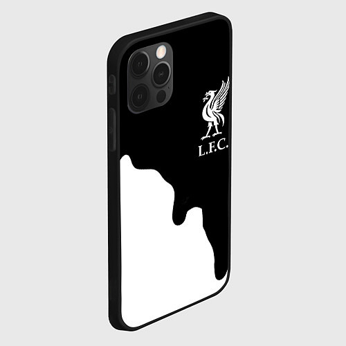 Чехол iPhone 12 Pro Ливерпуль краски разводы / 3D-Черный – фото 2