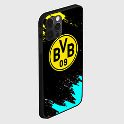 Чехол для iPhone 12 Pro Borussia краски штрихи, цвет: 3D-черный — фото 2