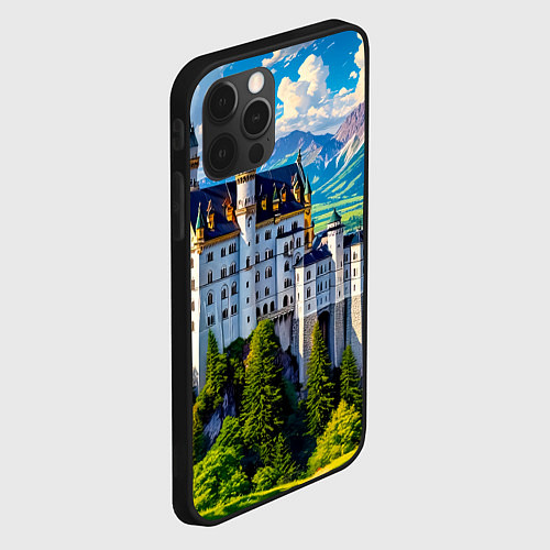 Чехол iPhone 12 Pro Сказочный Нойшванштайн / 3D-Черный – фото 2
