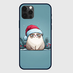 Чехол iPhone 12 Pro Мем котик - Новый год