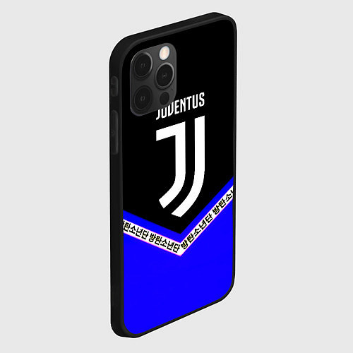 Чехол iPhone 12 Pro Ювентус япония геометрия / 3D-Черный – фото 2