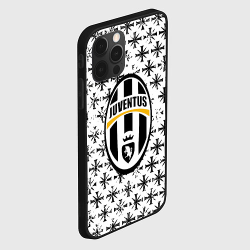 Чехол iPhone 12 Pro Ювентус x Фаркрай паттерн / 3D-Черный – фото 2