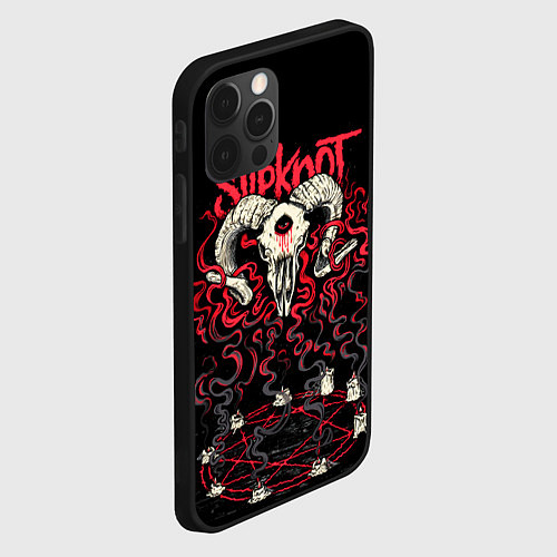 Чехол iPhone 12 Pro Slipknot / 3D-Черный – фото 2