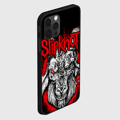 Чехол iPhone 12 Pro Slipknot / 3D-Черный – фото 2