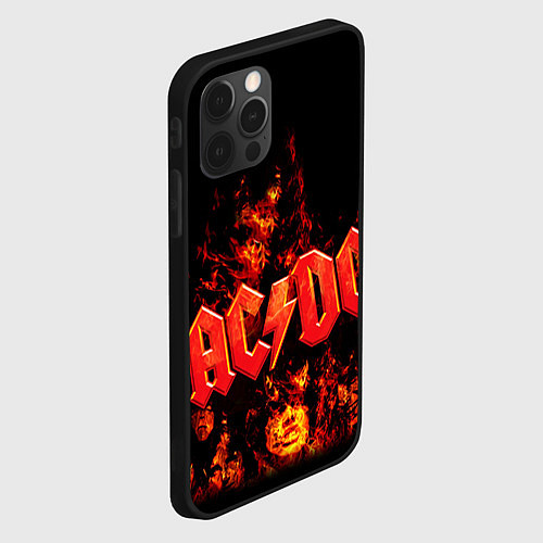 Чехол iPhone 12 Pro AC/DC Flame / 3D-Черный – фото 2