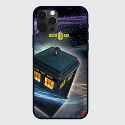 Чехол для iPhone 12 Pro Police Box, цвет: 3D-черный