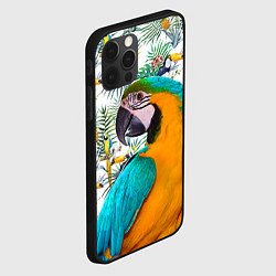 Чехол для iPhone 12 Pro Летний попугай, цвет: 3D-черный — фото 2