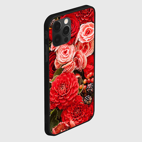 Чехол iPhone 12 Pro Ассорти из цветов / 3D-Черный – фото 2